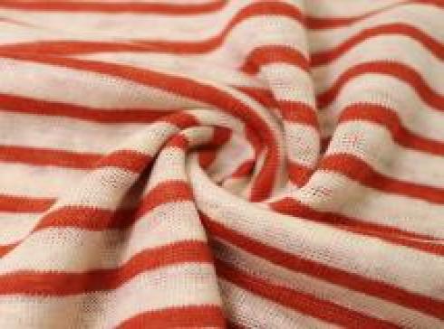 Linne Stripe Stickat Tyg Produktfunktioner och användningsområden